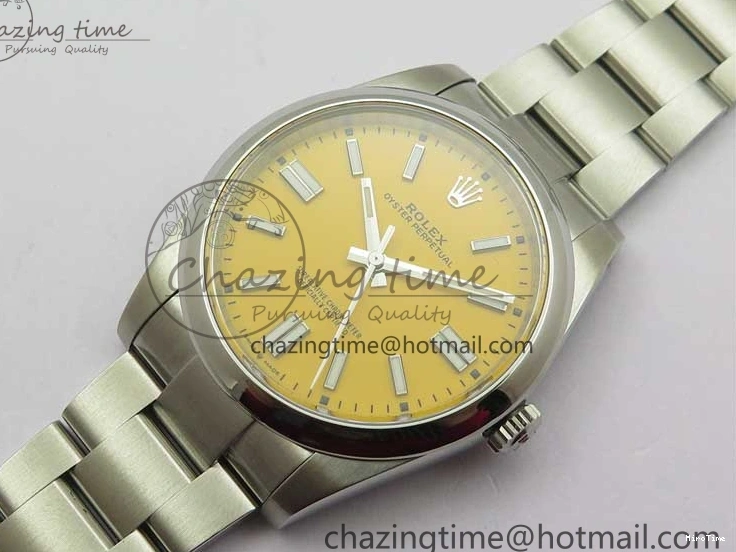 MiroTime 0424 Original Oyster Perpetual 41mm 124300 ROF 1:1 Best Edition 904L Steel Yellow Dial on SS Bracelet A 2667